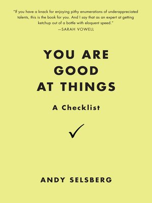 cover image of You Are Good at Things